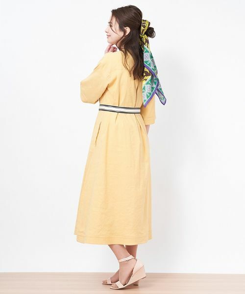 CARA O CRUZ / キャラ・オ・クルス ドレス | ウエスト配色ラインワンピース | 詳細6