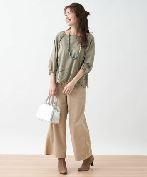 CARA O CRUZ / キャラ・オ・クルス カットソー | 洗える アイレットレースブラウス | 詳細7