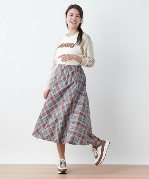 CARA O CRUZ / キャラ・オ・クルス ミニ・ひざ丈スカート | チェック柄フレアスカート | 詳細3