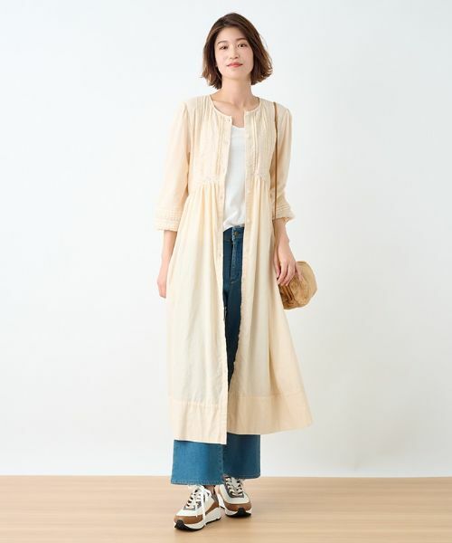 CARA O CRUZ / キャラ・オ・クルス シャツ・ブラウス | 洗える レースのロングブラウス | 詳細25