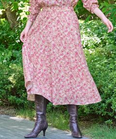 CARA O CRUZ / キャラ・オ・クルス ミニ・ひざ丈スカート | 洗える フラワースカート【DEVEAUX】