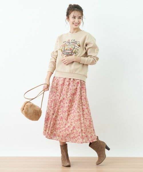 CARA O CRUZ / キャラ・オ・クルス ミニ・ひざ丈スカート | 洗える フラワースカート【DEVEAUX】 | 詳細10