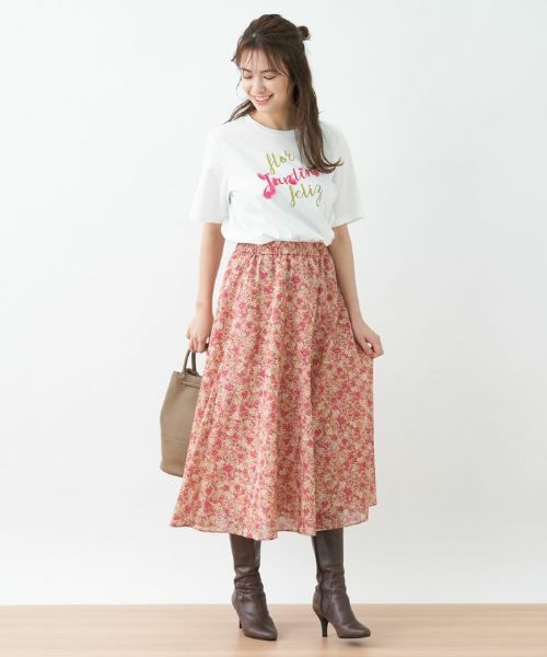 CARA O CRUZ / キャラ・オ・クルス ミニ・ひざ丈スカート | 洗える フラワースカート【DEVEAUX】 | 詳細16