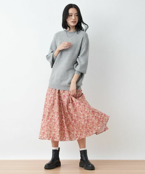 CARA O CRUZ / キャラ・オ・クルス ミニ・ひざ丈スカート | 洗える フラワースカート【DEVEAUX】 | 詳細3