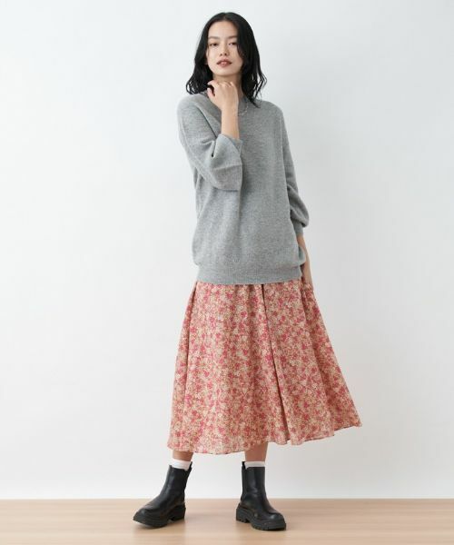 CARA O CRUZ / キャラ・オ・クルス ミニ・ひざ丈スカート | 洗える フラワースカート【DEVEAUX】 | 詳細4