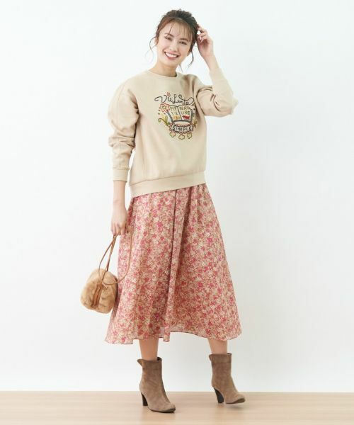 CARA O CRUZ / キャラ・オ・クルス ミニ・ひざ丈スカート | 洗える フラワースカート【DEVEAUX】 | 詳細9