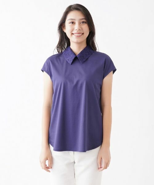 CARA O CRUZ / キャラ・オ・クルス カットソー | 洗えるレース衿カットソー【CoC by CARA O CRUZ】 | 詳細10