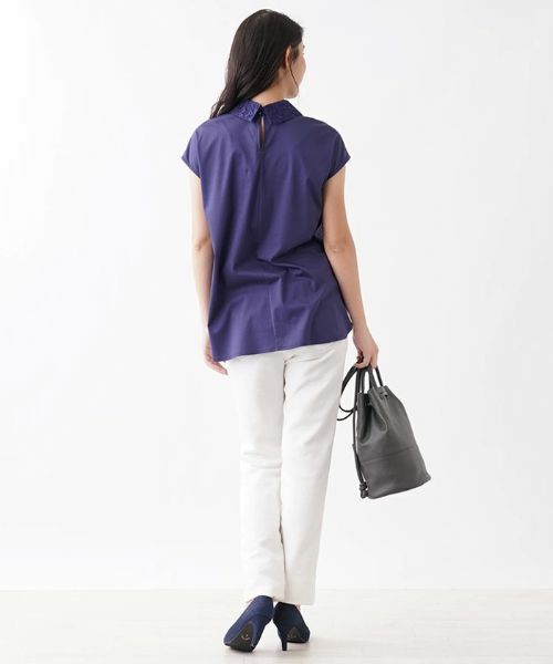 CARA O CRUZ / キャラ・オ・クルス カットソー | 洗えるレース衿カットソー【CoC by CARA O CRUZ】 | 詳細9