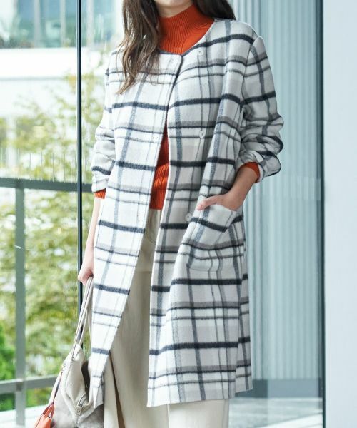 CARA O CRUZ / キャラ・オ・クルス その他アウター | チェックコート【MANTECO】 | 詳細14