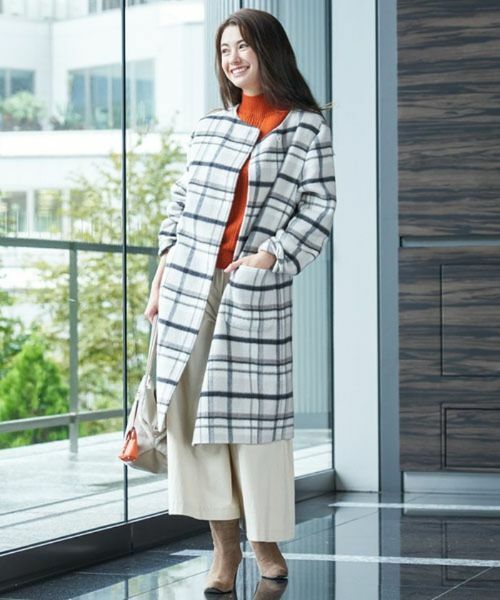 CARA O CRUZ / キャラ・オ・クルス その他アウター | チェックコート【MANTECO】 | 詳細15