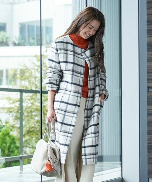 CARA O CRUZ / キャラ・オ・クルス その他アウター | チェックコート【MANTECO】 | 詳細5