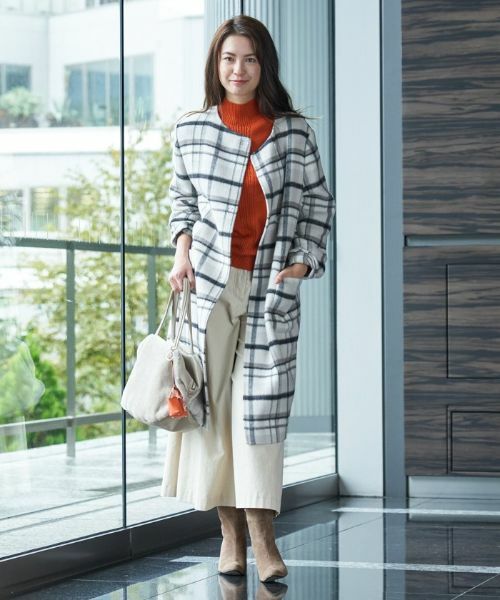 CARA O CRUZ / キャラ・オ・クルス その他アウター | チェックコート【MANTECO】 | 詳細9