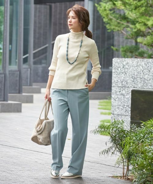 CARA O CRUZ / キャラ・オ・クルス その他パンツ | 洗える センタープレスパンツ | 詳細21