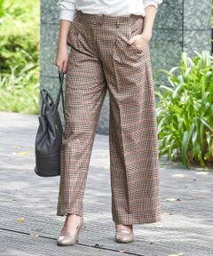 CARA O CRUZ / キャラ・オ・クルス その他パンツ | チェックのワイドパンツ【セットアップ対応商品】