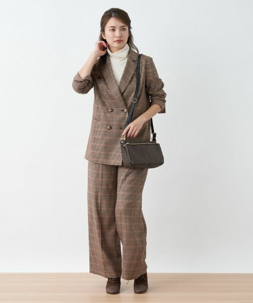 CARA O CRUZ / キャラ・オ・クルス その他パンツ | チェックのワイドパンツ【セットアップ対応商品】 | 詳細11