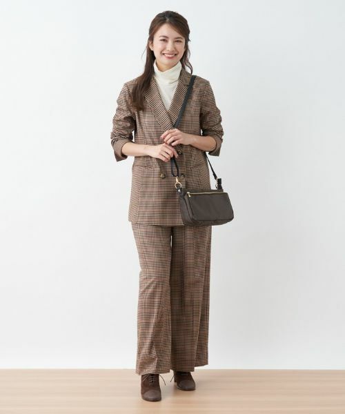 CARA O CRUZ / キャラ・オ・クルス その他パンツ | チェックのワイドパンツ【セットアップ対応商品】 | 詳細12