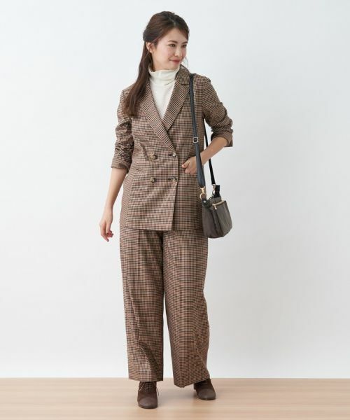 CARA O CRUZ / キャラ・オ・クルス その他パンツ | チェックのワイドパンツ【セットアップ対応商品】 | 詳細13