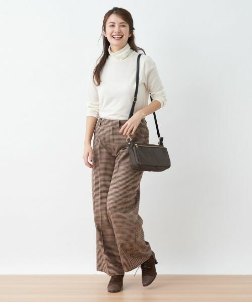 CARA O CRUZ / キャラ・オ・クルス その他パンツ | チェックのワイドパンツ【セットアップ対応商品】 | 詳細9