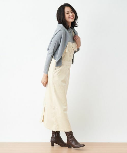 CARA O CRUZ / キャラ・オ・クルス ロング・マキシ丈ワンピース | コーデュロイのサロペットスカート | 詳細14