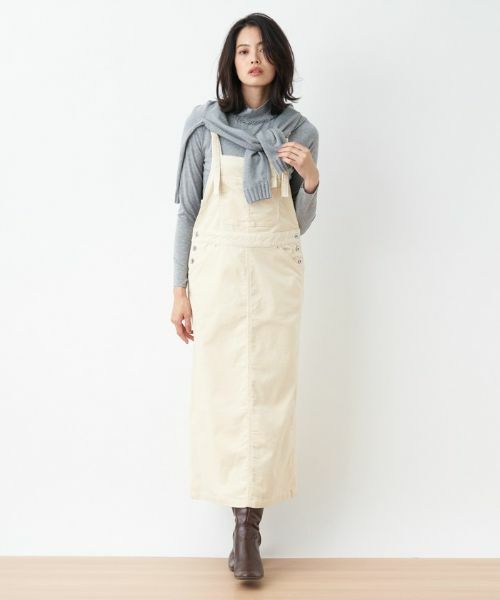 CARA O CRUZ / キャラ・オ・クルス ロング・マキシ丈ワンピース | コーデュロイのサロペットスカート | 詳細15