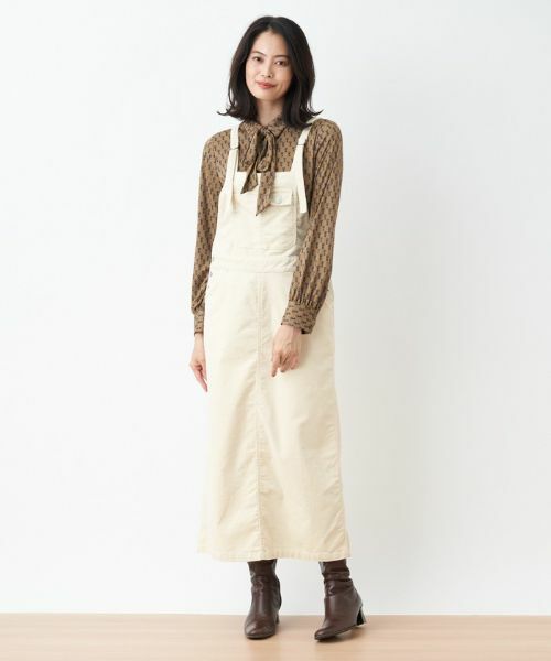 CARA O CRUZ / キャラ・オ・クルス ロング・マキシ丈ワンピース | コーデュロイのサロペットスカート | 詳細22