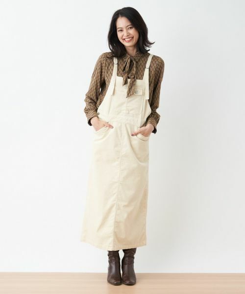 CARA O CRUZ / キャラ・オ・クルス ロング・マキシ丈ワンピース | コーデュロイのサロペットスカート | 詳細23