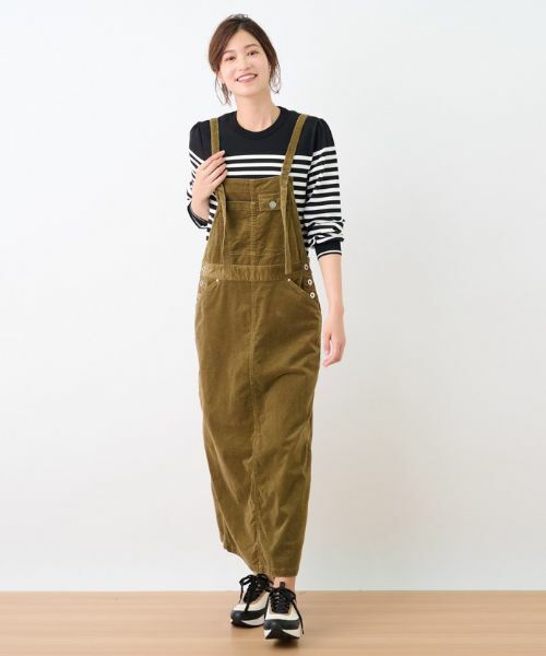 CARA O CRUZ / キャラ・オ・クルス ロング・マキシ丈ワンピース | コーデュロイのサロペットスカート | 詳細29