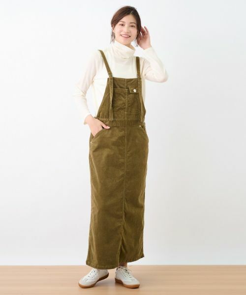 CARA O CRUZ / キャラ・オ・クルス ロング・マキシ丈ワンピース | コーデュロイのサロペットスカート | 詳細30