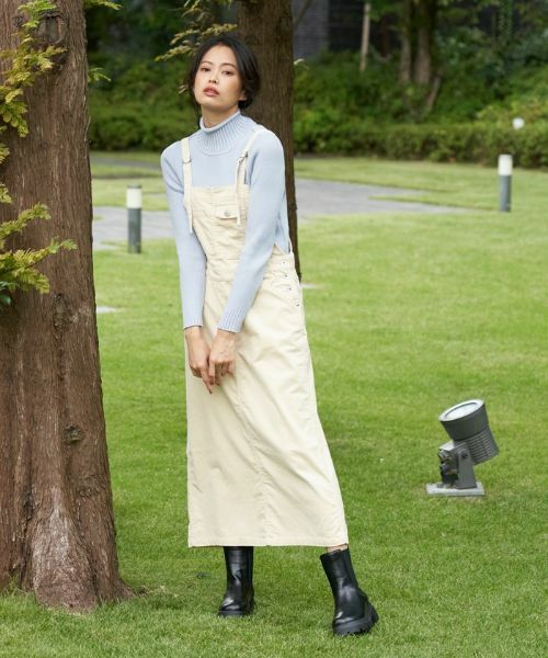 CARA O CRUZ / キャラ・オ・クルス ロング・マキシ丈ワンピース | コーデュロイのサロペットスカート | 詳細4