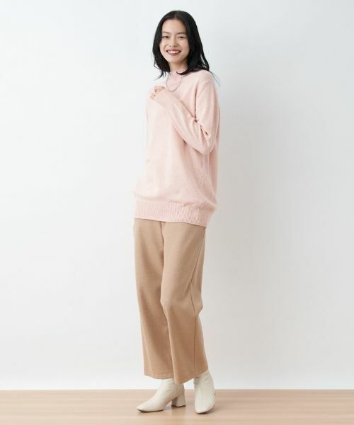 CARA O CRUZ / キャラ・オ・クルス その他パンツ | ウエスト伸縮 ワイドパンツ【セットアップ対応商品】 | 詳細1