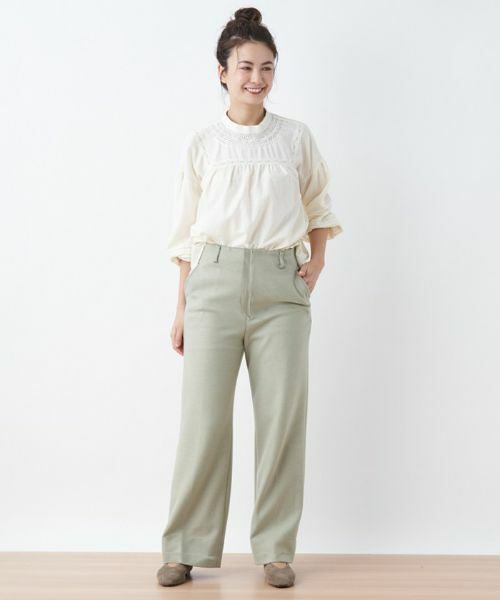 CARA O CRUZ / キャラ・オ・クルス その他パンツ | ウエスト伸縮 ワイドパンツ【セットアップ対応商品】 | 詳細15