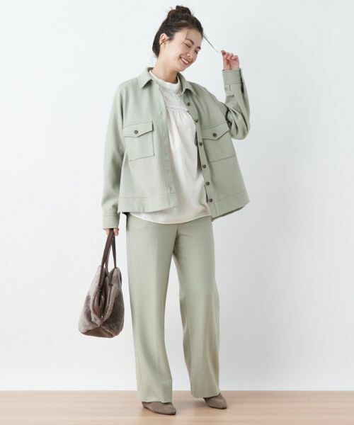 CARA O CRUZ / キャラ・オ・クルス その他パンツ | ウエスト伸縮 ワイドパンツ【セットアップ対応商品】 | 詳細19