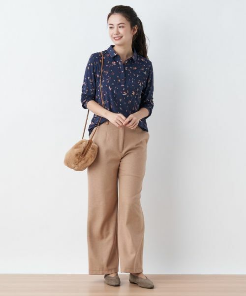 CARA O CRUZ / キャラ・オ・クルス その他パンツ | ウエスト伸縮 ワイドパンツ【セットアップ対応商品】 | 詳細26