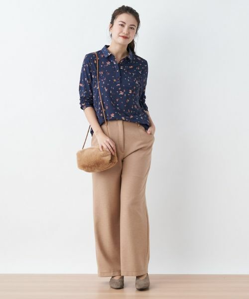 CARA O CRUZ / キャラ・オ・クルス その他パンツ | ウエスト伸縮 ワイドパンツ【セットアップ対応商品】 | 詳細27