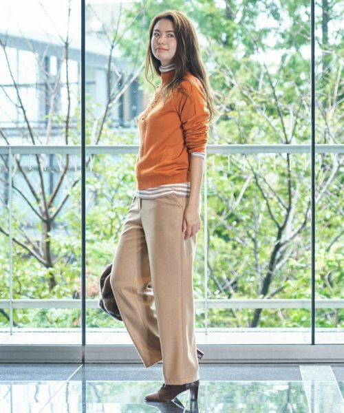 CARA O CRUZ / キャラ・オ・クルス その他パンツ | ウエスト伸縮 ワイドパンツ【セットアップ対応商品】 | 詳細9