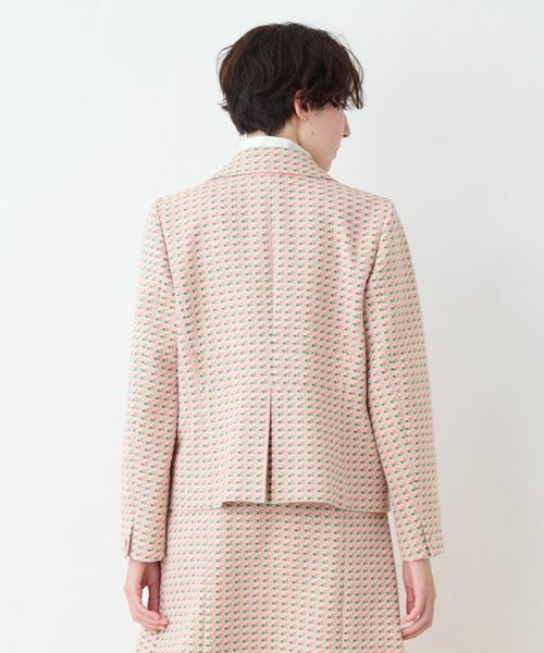 CARA O CRUZ / キャラ・オ・クルス テーラードジャケット | 【セレモニー】ツイード風ジャケット【DUTEL】 | 詳細2