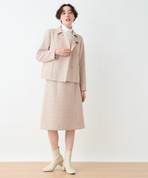 CARA O CRUZ / キャラ・オ・クルス テーラードジャケット | 【セレモニー】ツイード風ジャケット【DUTEL】 | 詳細4