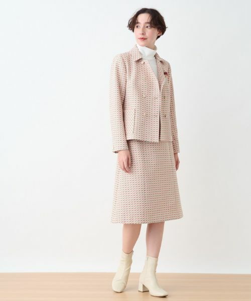 CARA O CRUZ / キャラ・オ・クルス テーラードジャケット | 【セレモニー】ツイード風ジャケット【DUTEL】 | 詳細5