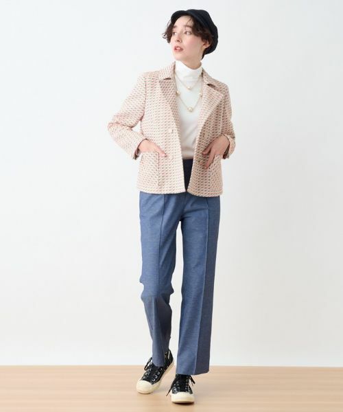 CARA O CRUZ / キャラ・オ・クルス テーラードジャケット | 【セレモニー】ツイード風ジャケット【DUTEL】 | 詳細9