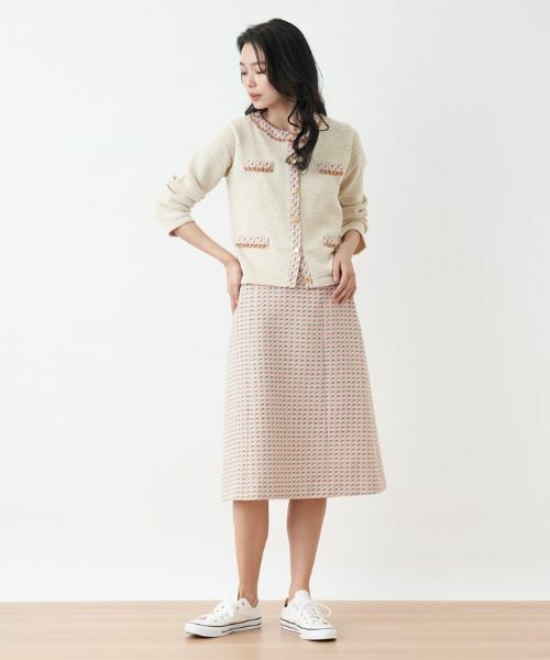 CARA O CRUZ / キャラ・オ・クルス ミニ・ひざ丈スカート | 【セレモニー】ツイード風スカート【DUTEL】 | 詳細9