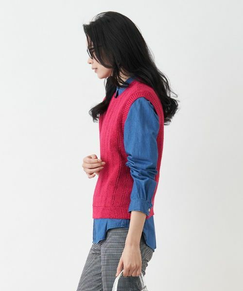 CARA O CRUZ / キャラ・オ・クルス テーラードジャケット | クルーネックニットベスト | 詳細1