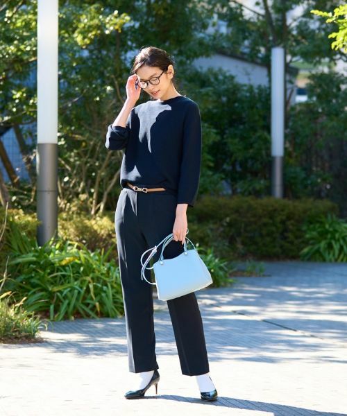 CARA O CRUZ / キャラ・オ・クルス その他パンツ | 洗える のびのび センタープレスパンツ | 詳細12