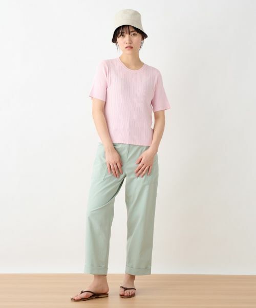 CARA O CRUZ / キャラ・オ・クルス その他パンツ | 洗える ベルト付きベイカーパンツ | 詳細1