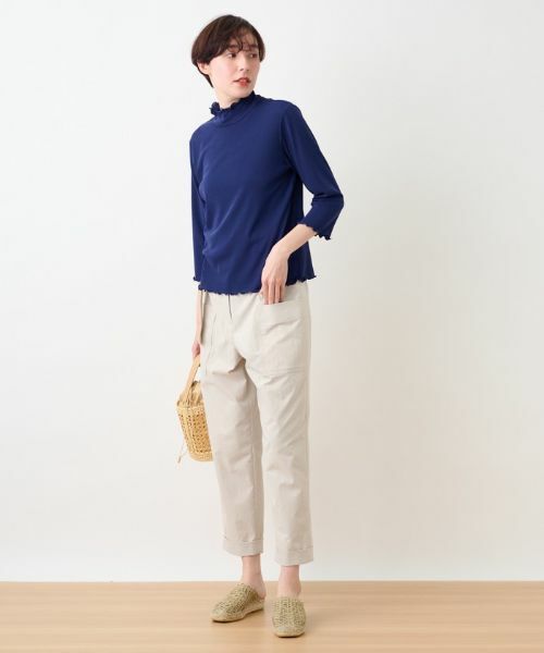 CARA O CRUZ / キャラ・オ・クルス その他パンツ | 洗える ベルト付きベイカーパンツ | 詳細21