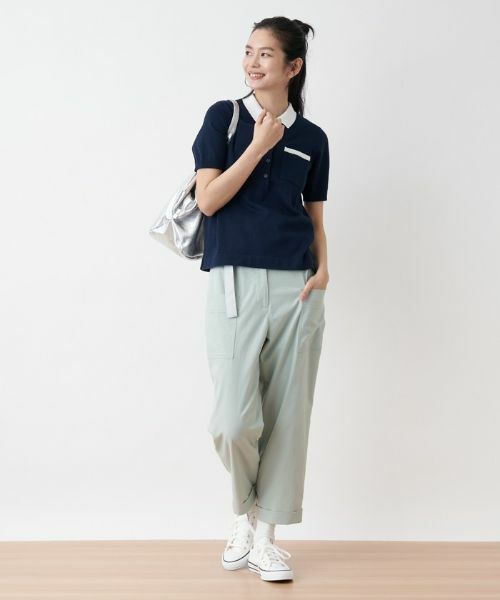 CARA O CRUZ / キャラ・オ・クルス その他パンツ | 洗える ベルト付きベイカーパンツ | 詳細25