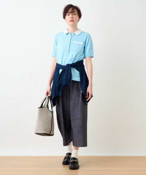 CARA O CRUZ / キャラ・オ・クルス ニット・セーター | 洗える ポロニット | 詳細13