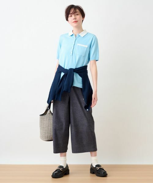 CARA O CRUZ / キャラ・オ・クルス ニット・セーター | 洗える ポロニット | 詳細14