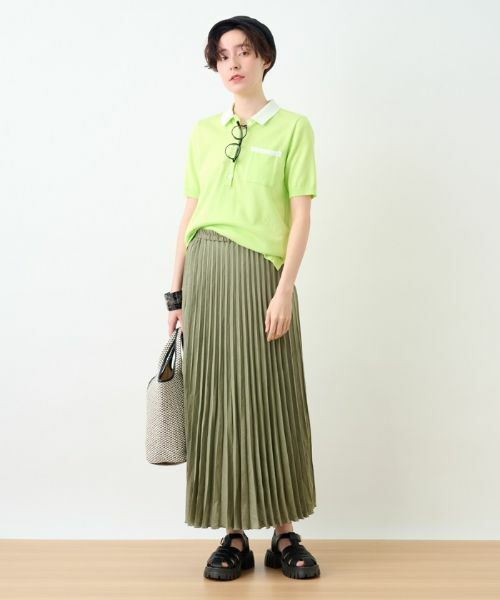 CARA O CRUZ / キャラ・オ・クルス ニット・セーター | 洗える ポロニット | 詳細2