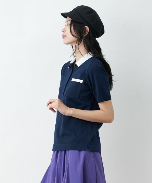 CARA O CRUZ / キャラ・オ・クルス ニット・セーター | 洗える ポロニット | 詳細3