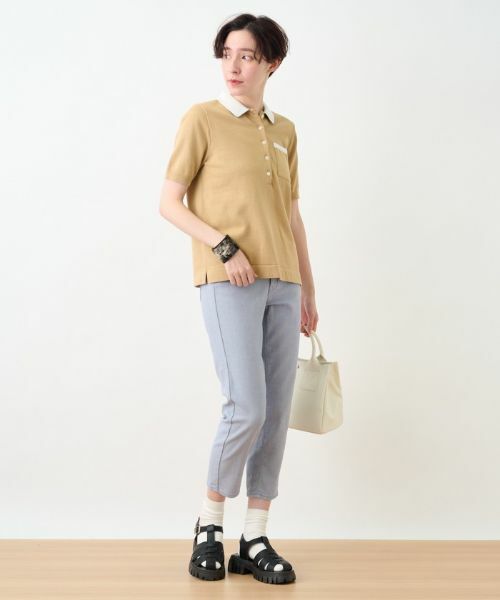 CARA O CRUZ / キャラ・オ・クルス ニット・セーター | 洗える ポロニット | 詳細7